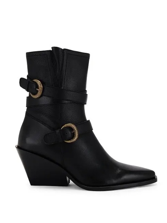 Seychelles Shoes - Seychelles Speak Up Black Leather Buckled Boots New!